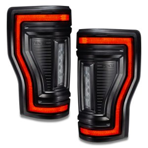 Ford F-250 LED Tail Lights - Rear - ORACLE Lighting - Flush Mount, Black Series - Black - `17-`22